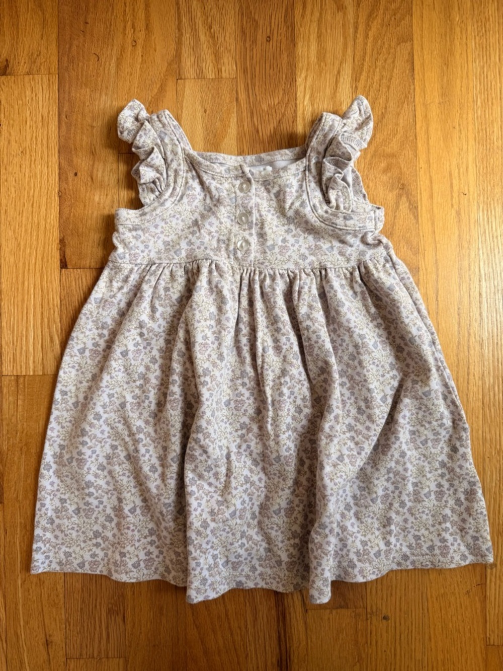 H&M Cream Dress with Lavender Floral Print